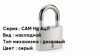 Дверной замок САМ Нд АцЛ накладной дисковый серый